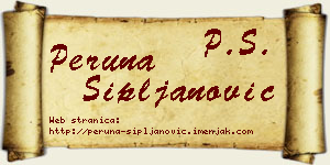 Peruna Sipljanović vizit kartica